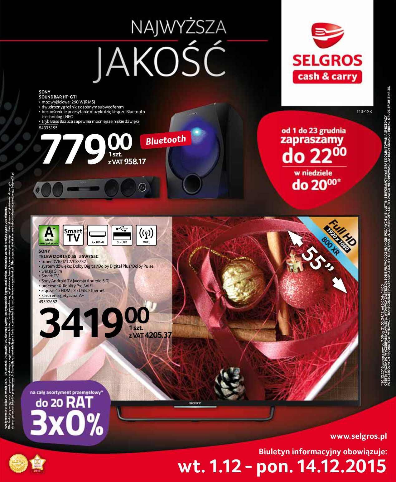 Gazetka promocyjna Selgros str. 1