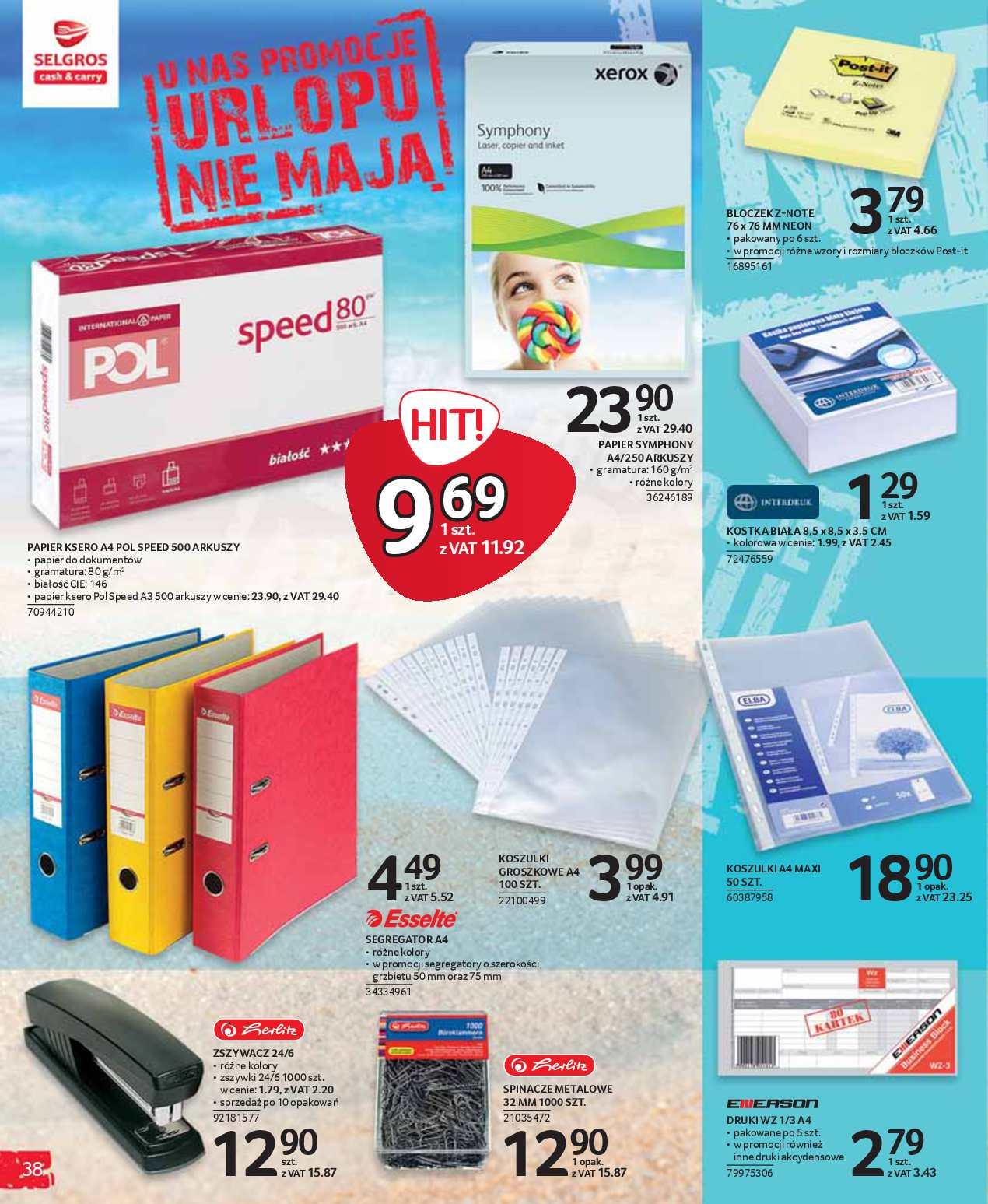 Gazetka promocyjna Selgros str. 38